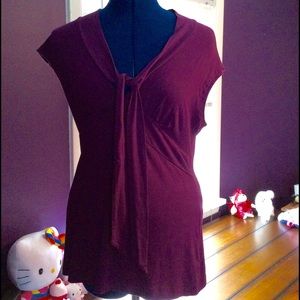 EUC Purple BR top tie front