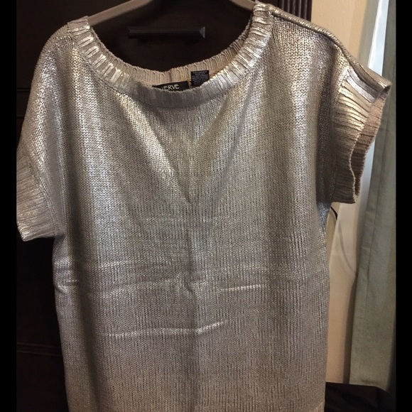 Metallic Silver Sweater. Very stylish Look!