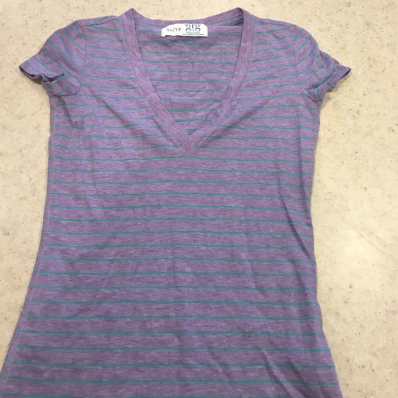 Purple and green v neck
