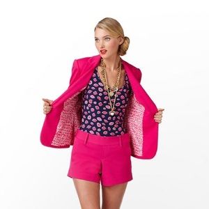 Lilly Pulitzer Hot Pink Cotton Blazer Size M