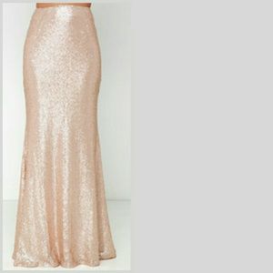 Blush sequins skirt
