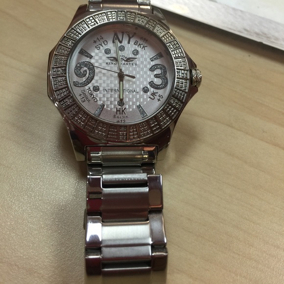 King Master Diamond Silver Watch