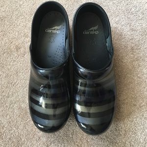 Slightly worn women's clogs