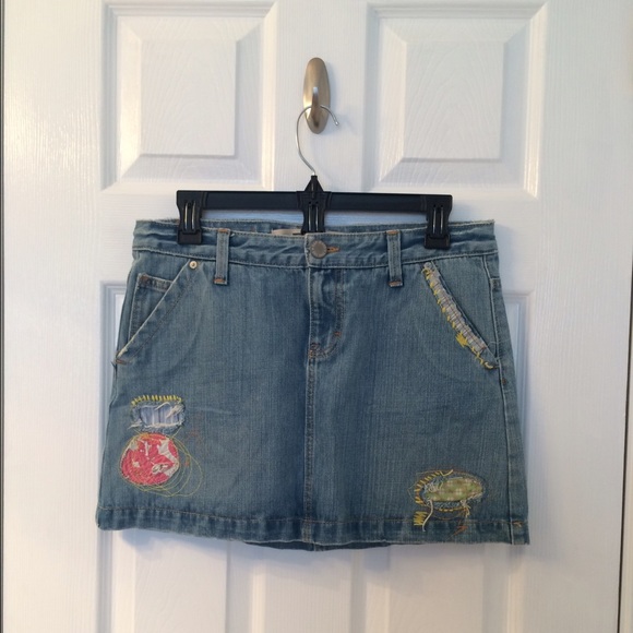 Colorful Gap Jean Skirt
