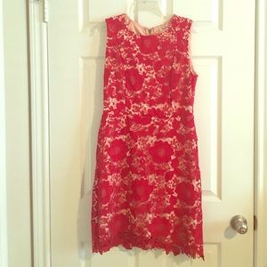 Red lace dress