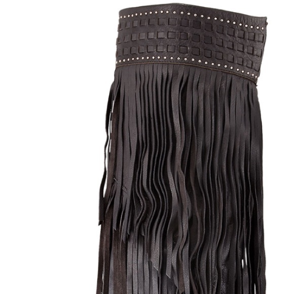 Ivy Kirzhner Wild Fringe Leather Wedge Boot - Picture 2 of 3