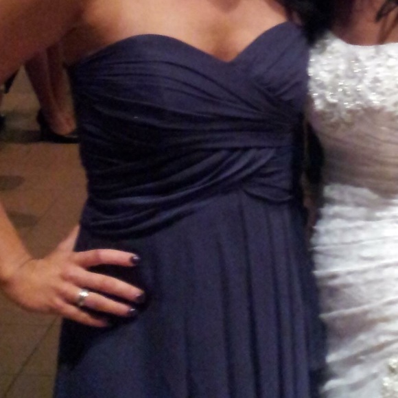 Deep Purple David's Bridal Strapless Dress