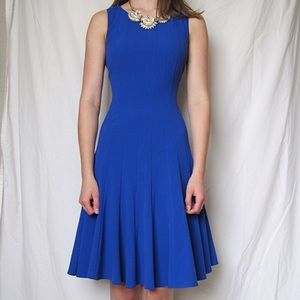 Calvin Klein royal blue fit and flare midi dress