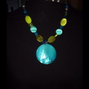 Beautiful beaded necklace in shades of blue!