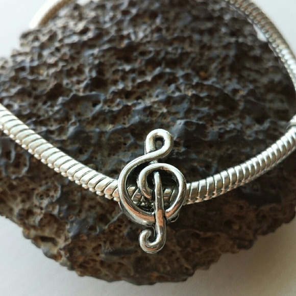 Unique Silver Music Note Charm Bracelet, Magnetic