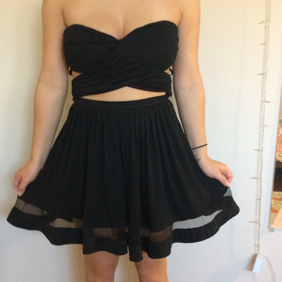 Black Strapless Dress