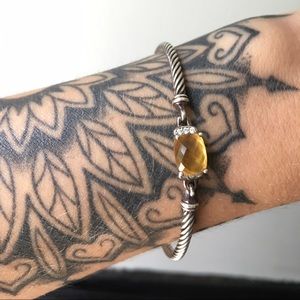 David Yurman citrine and diamond cable bracelet