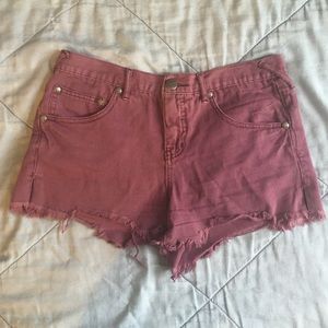 Free People Burgundy Shorts 28