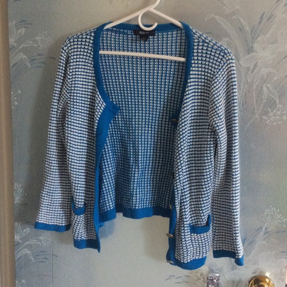 Blue Cotton Cardigan