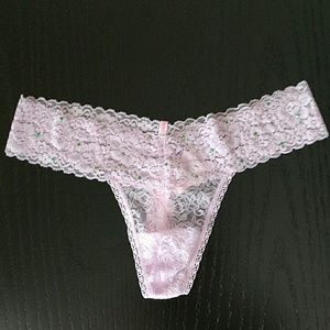 Victoria's Secret lace and crystal thong, M, NWT