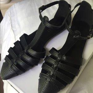 Nasty Gal Shoe Cult Black Sandal Flats