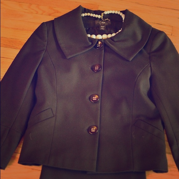 MOVING SALE! H&M 2pc suit - black jacket + skirt