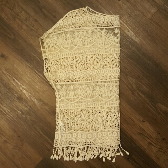 Lace Crop Top with Fringe