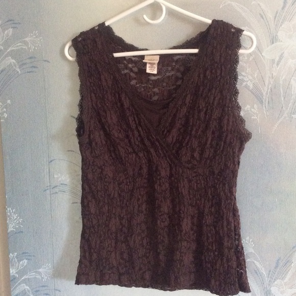 Brown Net Blouse