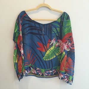 Zara Sheer Resort Style Blouse - Medium