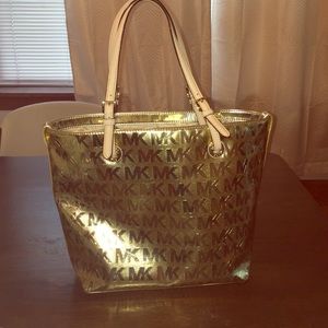 Michael Kors Jet Set Gold Tote