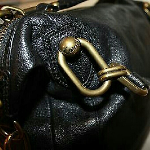 Coach Kristin Elevated Goat Black Leather Satchel - Picture 3 of 4