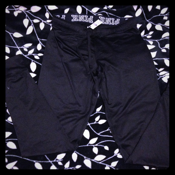 Pink Victoria secret ultimate Black tights sz XS