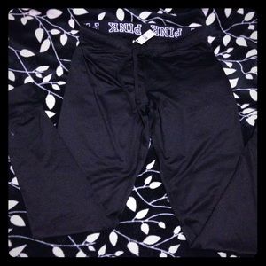 Pink Victoria secret ultimate Black tights sz XS