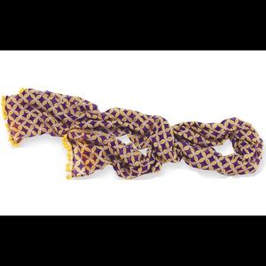 Purple and Gold Pom Pom Scarf