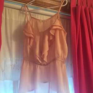 Peach silky blouse