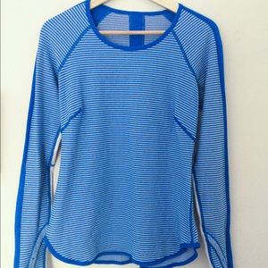 Lululemon Long Sleeved Striped Running Yoga Top