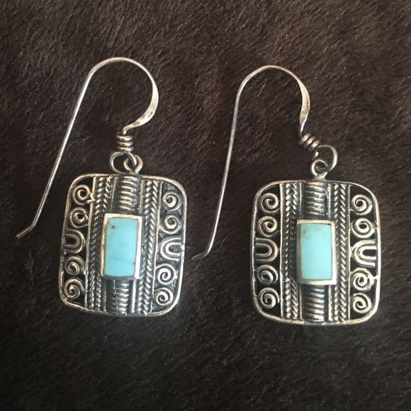 Vintage Silver and turquoise earrings