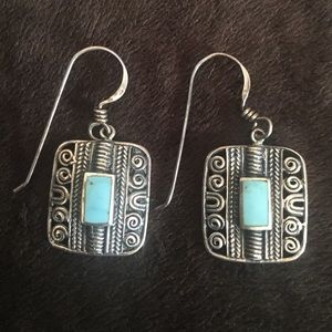 Vintage Silver and turquoise earrings
