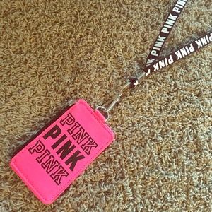 PINK Victoria's Secret Badge Lanyard
