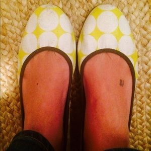 Yellow polka dot Flats