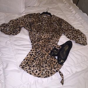 Calvin Klein leopard print top.