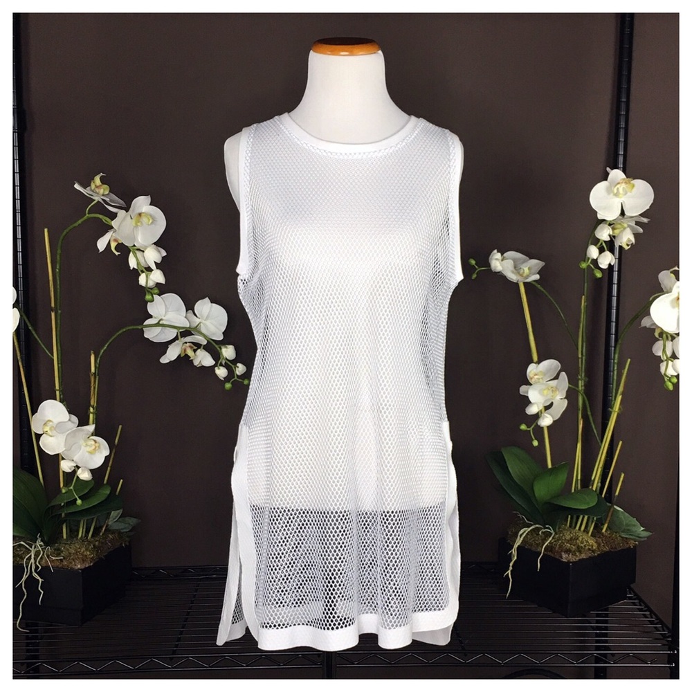 🎉 ROBERT RODRIGUEZ WHITE MESH  WORKOUT TOP - Picture 3 of 8