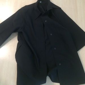 Quarter sleeve black polyester esthetic jacket