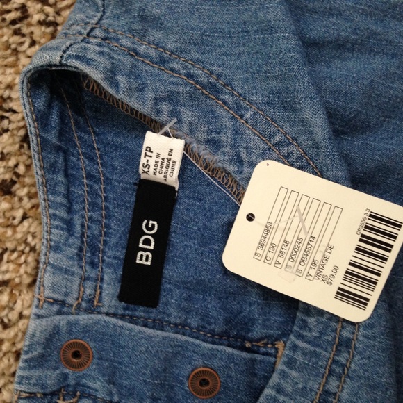 BDG Blue Jean Babydoll Dress Vintage Denim Long - Picture 3 of 4