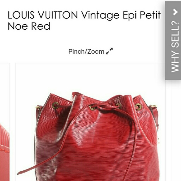 Loius Vuitton  vintage epi petit noe red bag - Picture 3 of 4