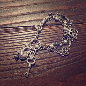 Brighton Heart and Pearl Bracelet