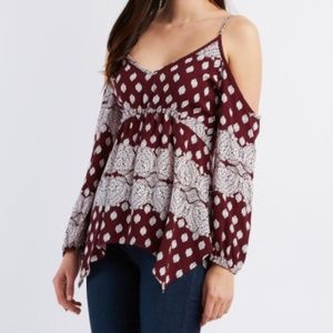 Brand new cold shoulder top