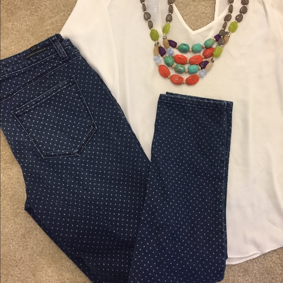 Lauren Conrad Polka Dot Skinny Jeans