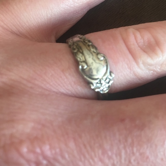 Vintage silver spoon ring
