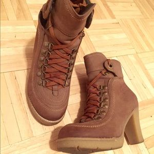 Charolette Russe Heeled Lace Up Work Boots