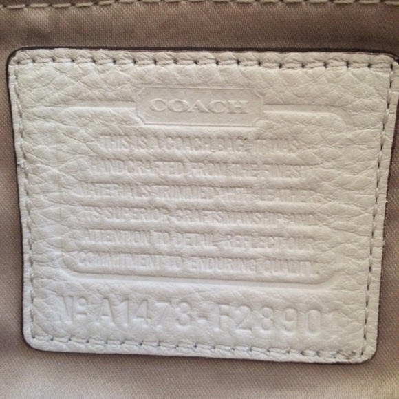 Large Cream Signature Coach Bag - Picture 4 of 4