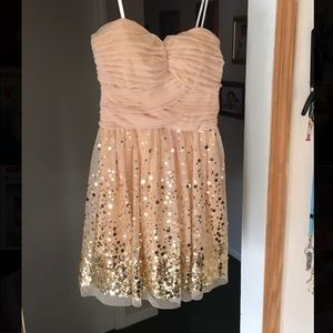Sequin Strapless Dress Delia's