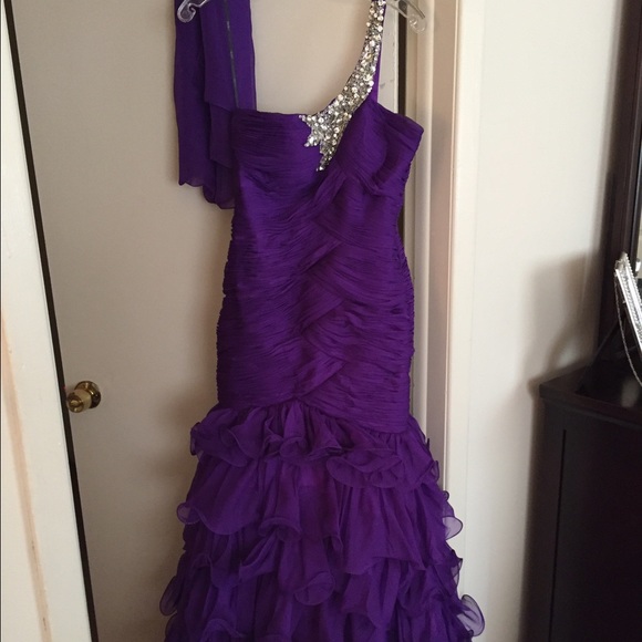 Royal purple gown