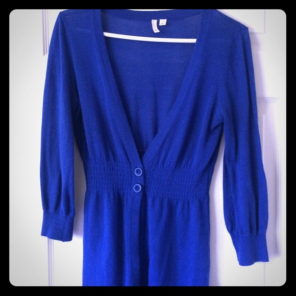 Blue cardigan