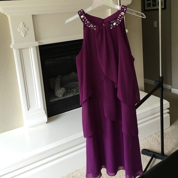 Fun raspberry colored  party dress.